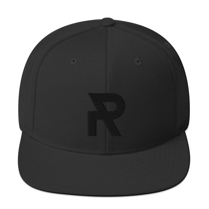Ryan Leslie 'Signature R' Black on Black Snapback